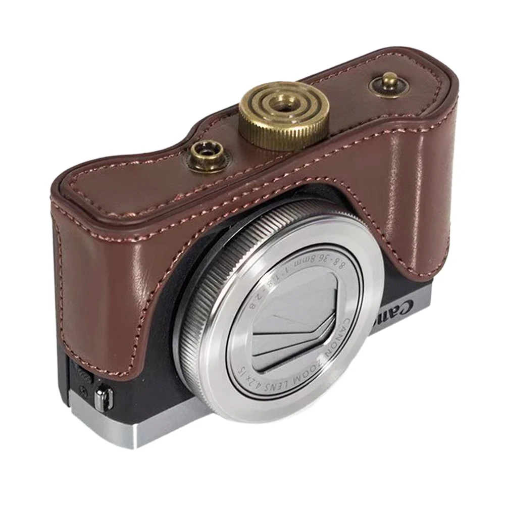 Bolsa de Câmera de Couro pu para Canon Capa Rígida Powershot g7 x G7x Mark ii Iii G7xii G7xiii Mark2 Mark3 G7x2 G7x3 2023 - Image 4