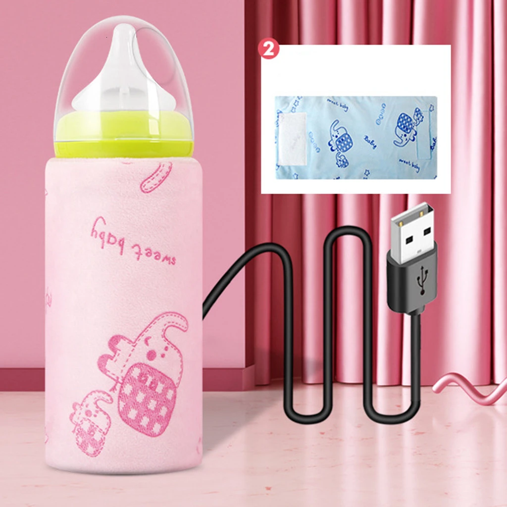 USB Milk Water Warmer Travel Stroller Insulated Bag Baby Nursing Bottle Heater Newborn Infant Portable Bottle Feeding Warmers