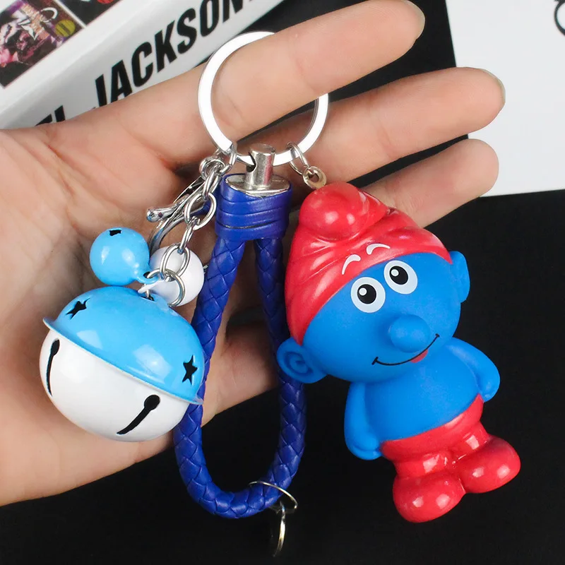 

2019 Cartoon Cute Pokemon Pikachu Elf Ball Keychains Anime Keyring Bell Key Chain Handbag Key Ring Kid Toy Pendant Phone Straps