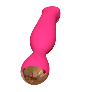 FAAK silicone wand vibrator powerful usb recharge double head vibrating anal plug clit masturbate prostate massage anal dildo 6