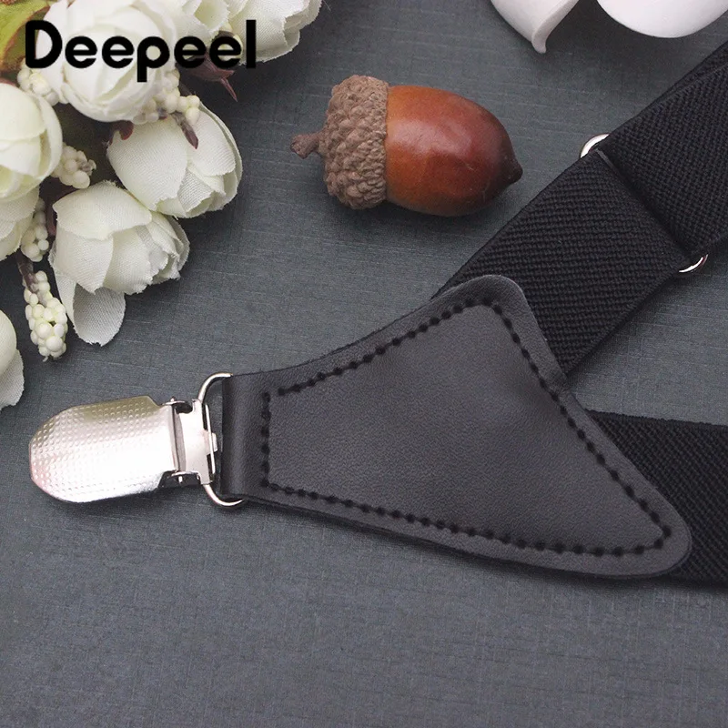 Deepeel 1 шт. 2,5*105 см классический ремень эластичная лента 2 зажим боковой зажим мужской ремень на подтяжках для взрослых на ремешке ремни SP072