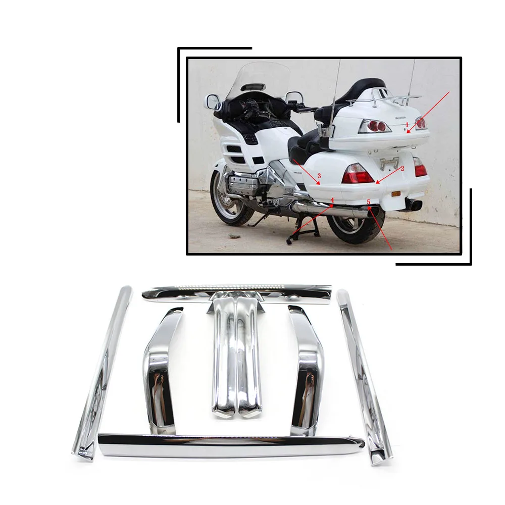 

Motorcycle Chrome Fairing Saddlebag Light Accents For Honda Goldwing 1800 GL1800 2001-2011 02 03 04 05 06 07 08 09 10 Left righ