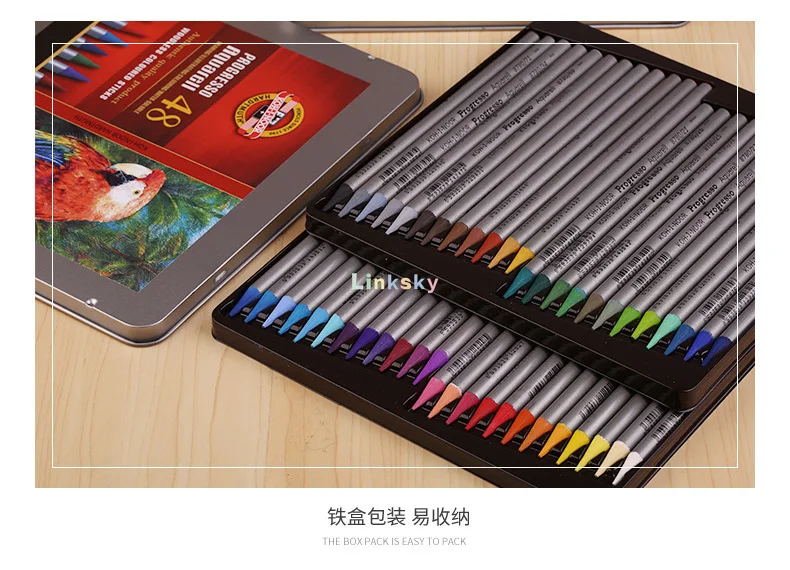 KOH-I-NOOR Progresso Woodless Aquarell 컬러 연필, 12/36/48 색 세트 우드리스 아쿠아롤 컬러 연필