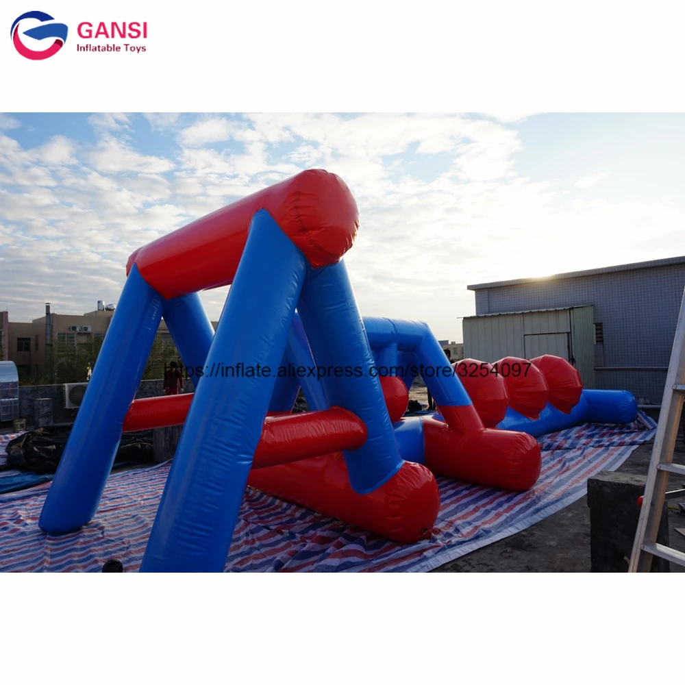 Air tight inflatable water obstacle course water sport game inflatable floating wipeout