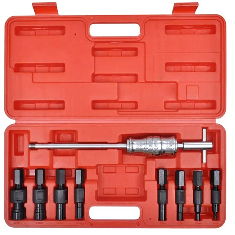 

9Pc Blind Hole Kit Slide Hammer Pilot Internal Bearing Puller Bearing Extractor Removal Kit Sk1034
