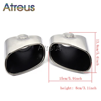 

Atreus 1pair Stainless Steel Chrome Car Exhaust Tips Muffler Pipe Tailpipe Cover For BMW X5 E53 E70 Accessories 2000-2016