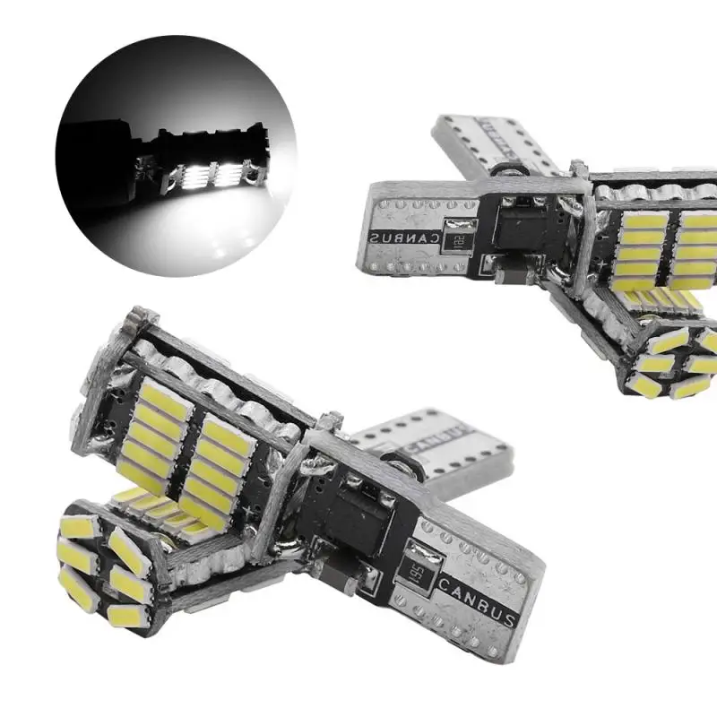1 шт. T10 W5W высококачественный светодиодный светильник для парковки автомобиля внутренний светильник 4014 26SMD Canbus без ошибок Автомобильная купольная лампа клиновидные задние боковые лампочки