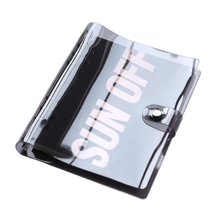 A5 A6 Kreative Nette Transparent 6-Ring Bunte Lose-blatt Hand Buch Student Notebook Ringbuch Kawaii Schule Liefert – Detail 14