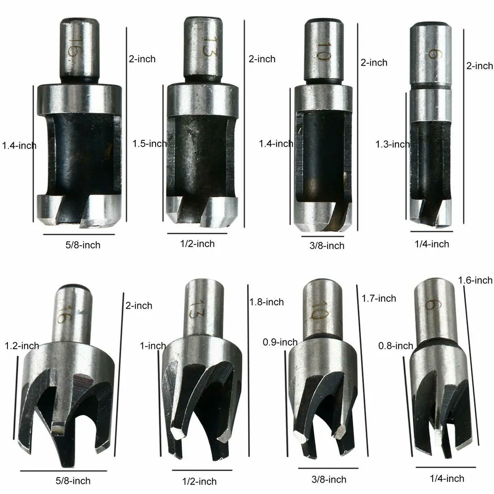 

23* Countersink Drill Bit Set Screw Woodworking Chamfer Tools Combo Quick Change