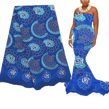 

Indian Cotton Africa Lace Fabric 2020 Royal Blue French Lace Fabric 2019 High Quality Dry Lace Dubai Cotton Lace Fabric
