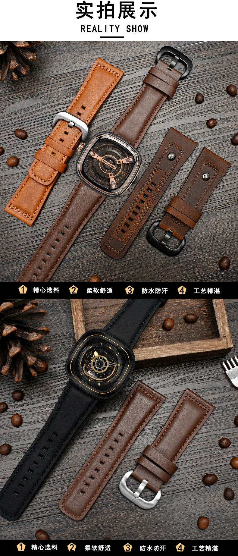 28 мм ремешок из натуральной кожи для sevenfriday p1/P2/S2/m2/Q2/03 джинсовый ремень с пряжкой