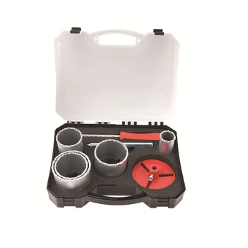 

New 8pcs Boxed Tungsten Carbide Hard Alloy Grit Hole Saw YG8 Tile Opener Set Reamer Drill Bit