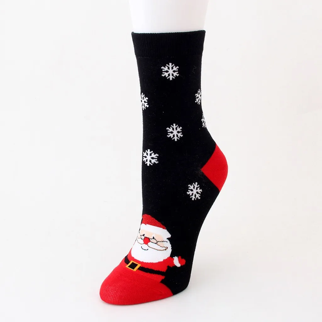 Multicolor 12 пар носочков на хлопчатобумажные носки с рождественскими мотивами Женская и мужская обувь новая осень-зима год Санта Клаус новогодняя елка; Снег лося подарок счастливые носки - Цвет: Multicolor