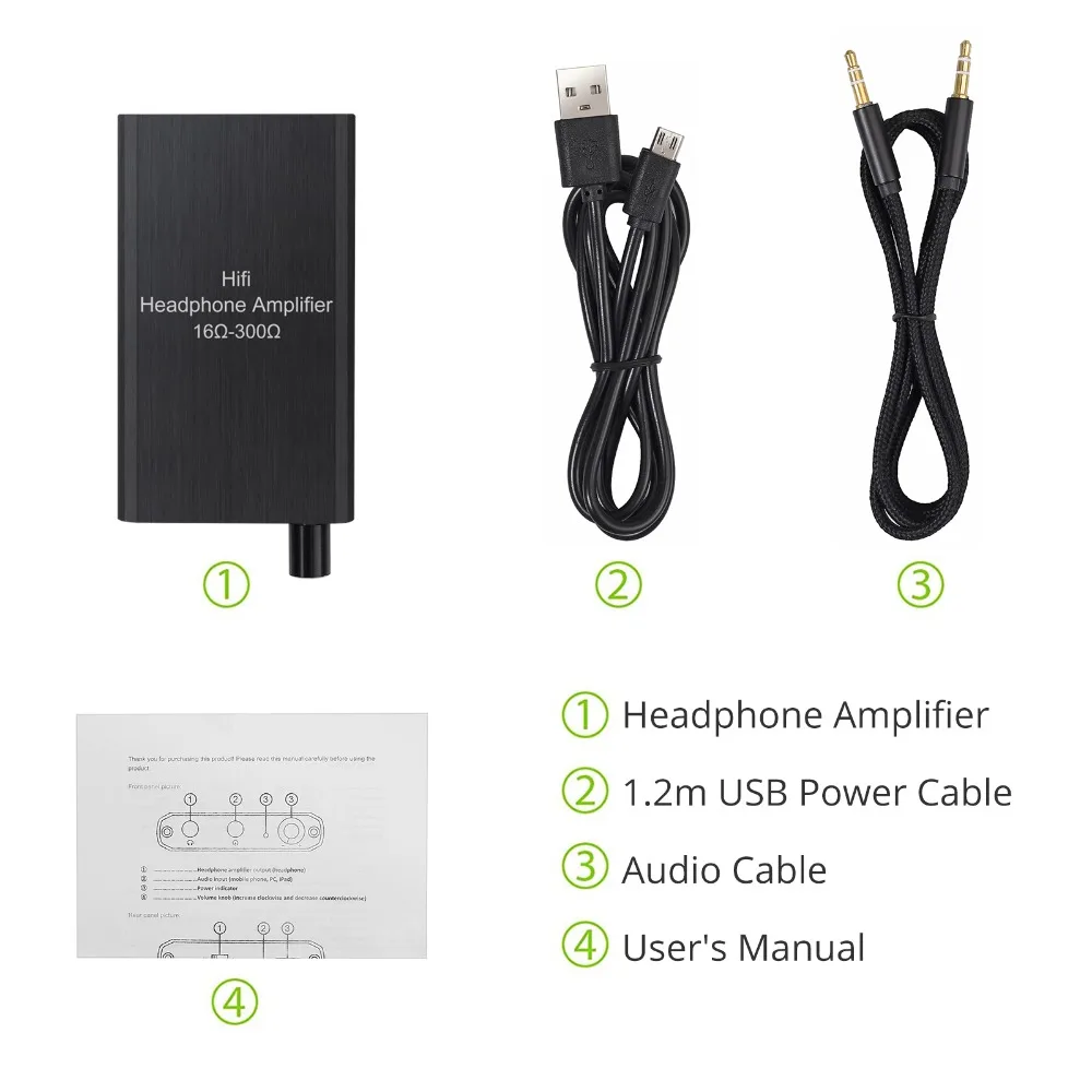 Proster для 16-300 Ω HiFi наушники усилитель для наушников тонкий компактный легкий DC3.7-4.2V наушники усилитель