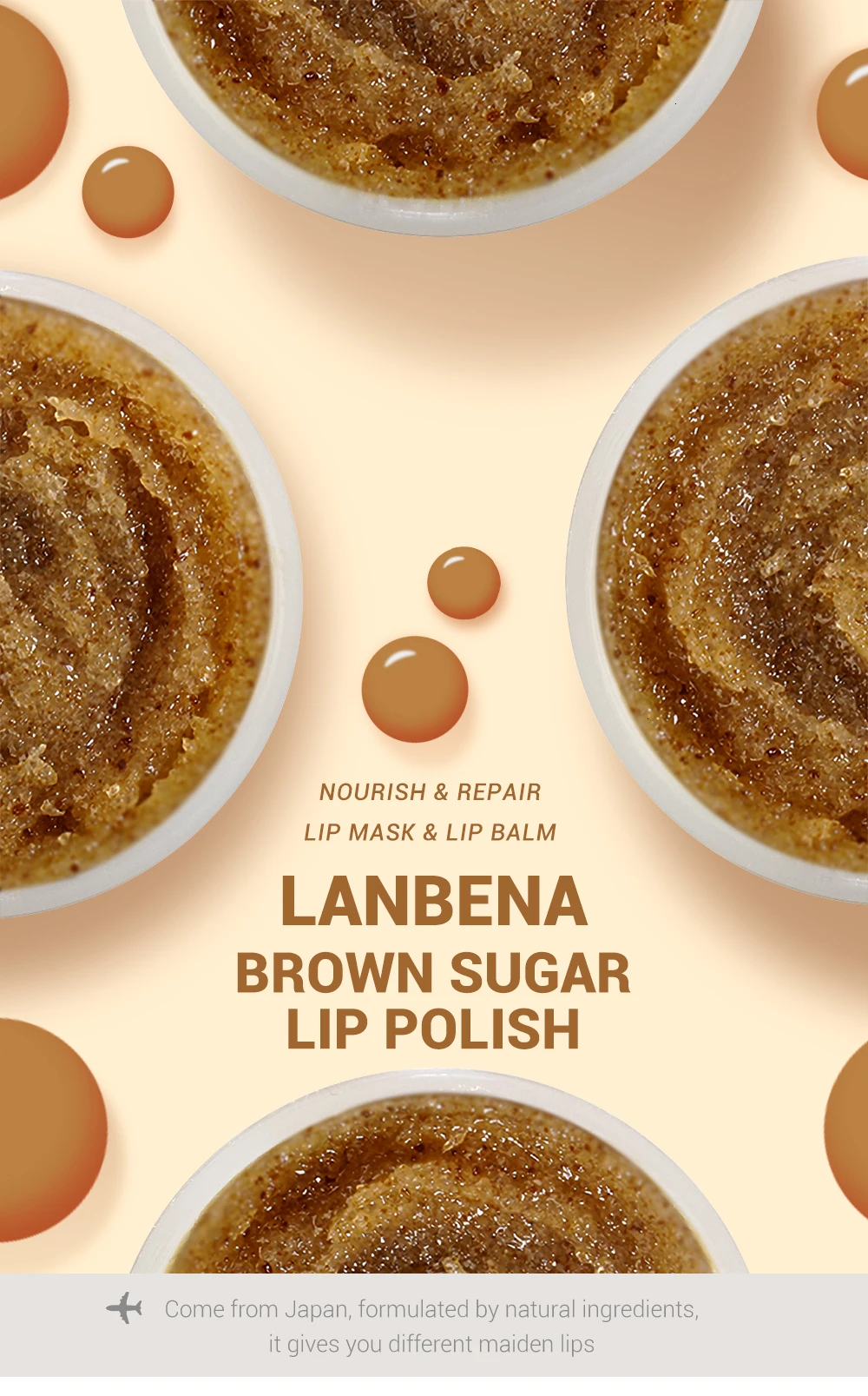 LANBENA, скраб для губ, маска для губ, маска для сна, бальзам для губ, отшелушивающий крем для губ, увлажняющий, питание восстановление, тонкие линии, корейский Уход за губами