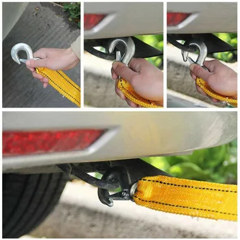 

Equipment Tow Strap Modification Off-road Vehicle Forged hooks Nylon 3 tons