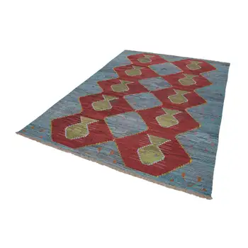 

272x373 Cm Blue Handmade Contemporary Area Rug-9x12 Ft