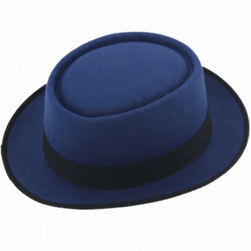 Шерстяная шляпа Fedora для мужчин и женщин с кожаная лента джентльмен элегантный Леди Зима Осень широкополый Джаз церковь Панама шляпа