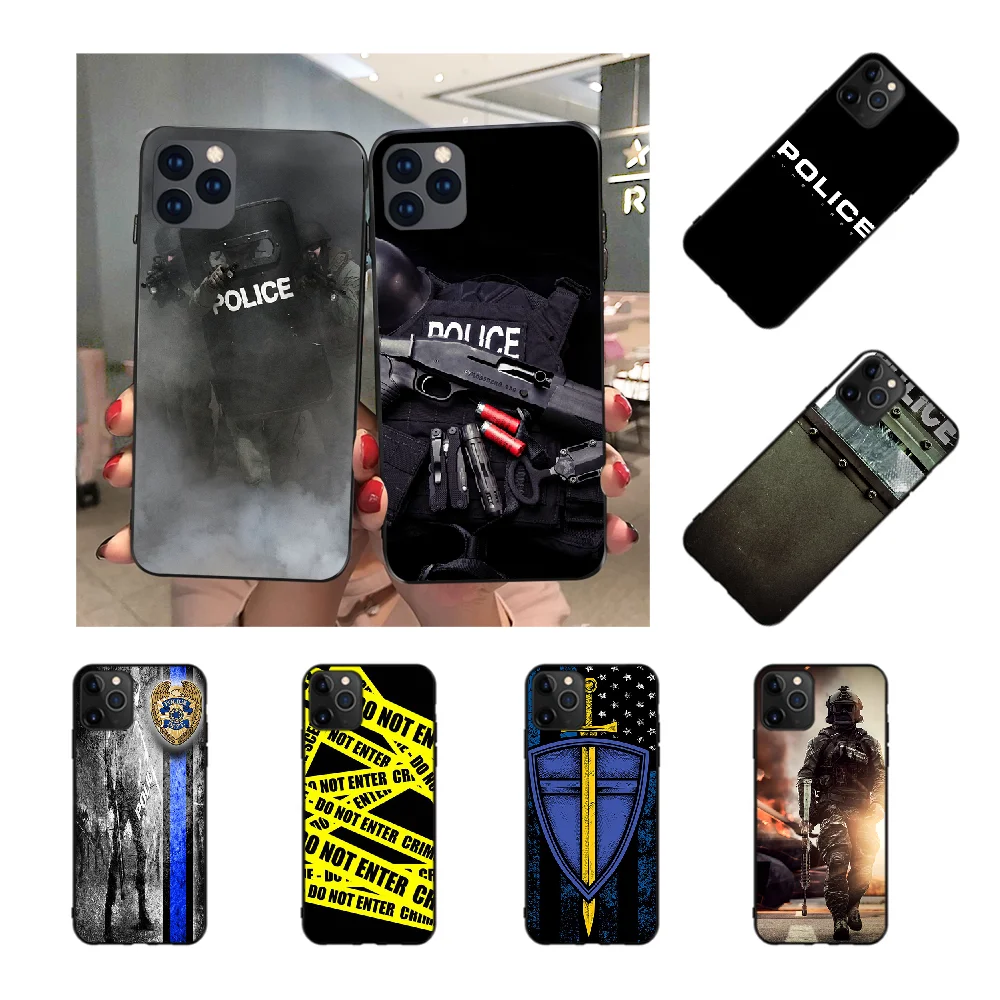 Чехол для телефона NBDRUICAI Police Symbol iPhone 11 pro XS MAX 8 7 6 6S Plus X 5S SE XR | Мобильные телефоны и