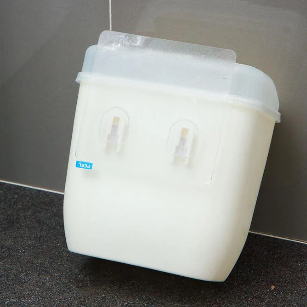 Wall Mounted Plastic Cabinet Kitchen Hanging Trash Can Wastebasket Rubbish Bin Door-Mounted Rubbish Bin Home Hanging Dustbin