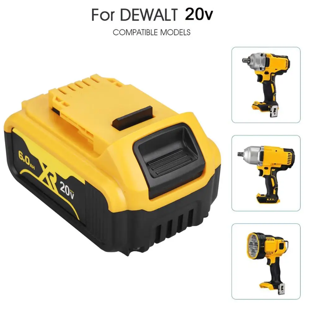Bateria para Dewalt Baterias de Lítio Substituição Li-ion Max xr Ferramenta Elétrica 20 6000mah 184 2x20 v 6.0ah Dcb200 - Image 6