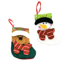 Популярный подарок на год, Рождество, праздник, рождественскую елку, милые чулки, сумки для конфет, украшения, Санта/Снеговик