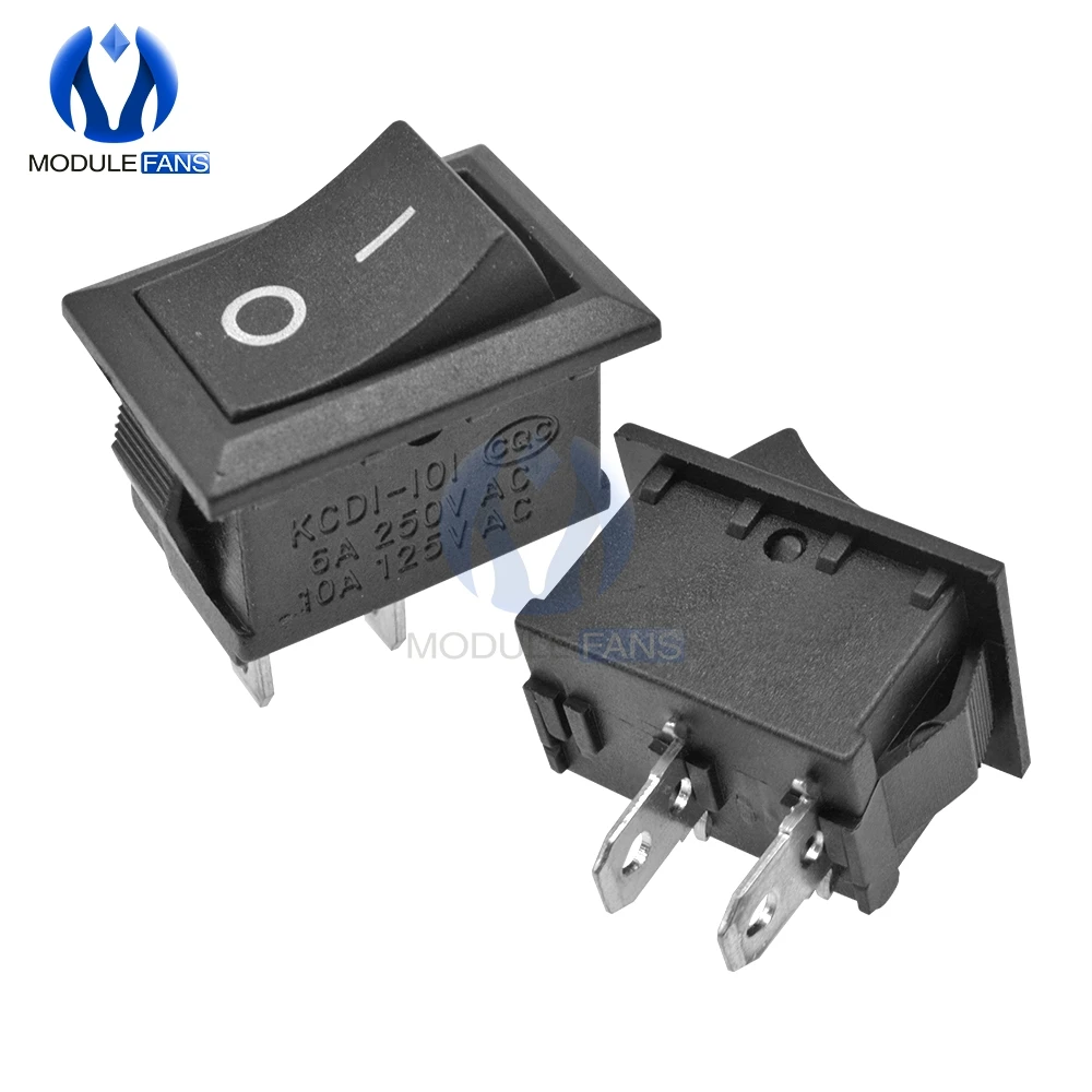 5 шт./лот выключатель питания лодки 2 контактный света 6A AC 250 В AC250V 15*21 мм 15x21мм без