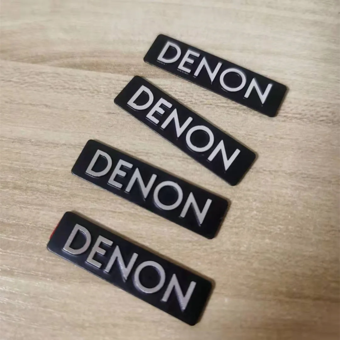4x 3D металлический DENON Алюминиевый Автомобильный руль эмблема наклейка аудио