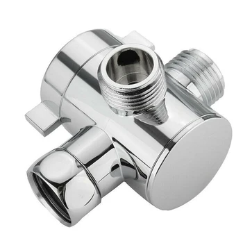 

1/2 Inch 3-Way Shower Diverter T-adapter Bath Shower Head Diverter Valve Tap Bathroom Fixture Faucet Replacement Parts