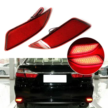 

Accessories LED Light Car Auto Red Bumper Reflector ABS+LED Taillight Bulbs