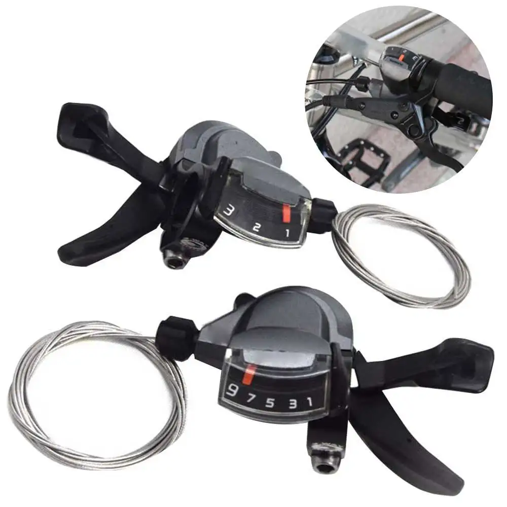2pcs M4000 Bicycle Derailleurs Shift Lever 3 x 9 27 Speed MTB Mountain