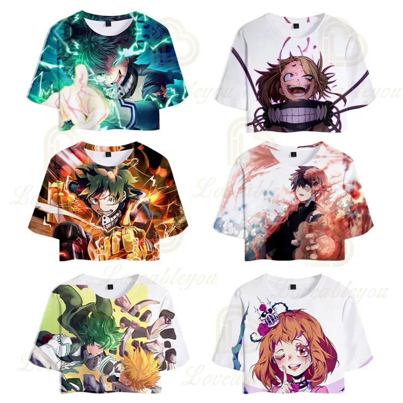 3D Print Top Crop Girl T-shirt High Quality Short Tshirt for Women Sexy Clothes Sale Casual Tops |