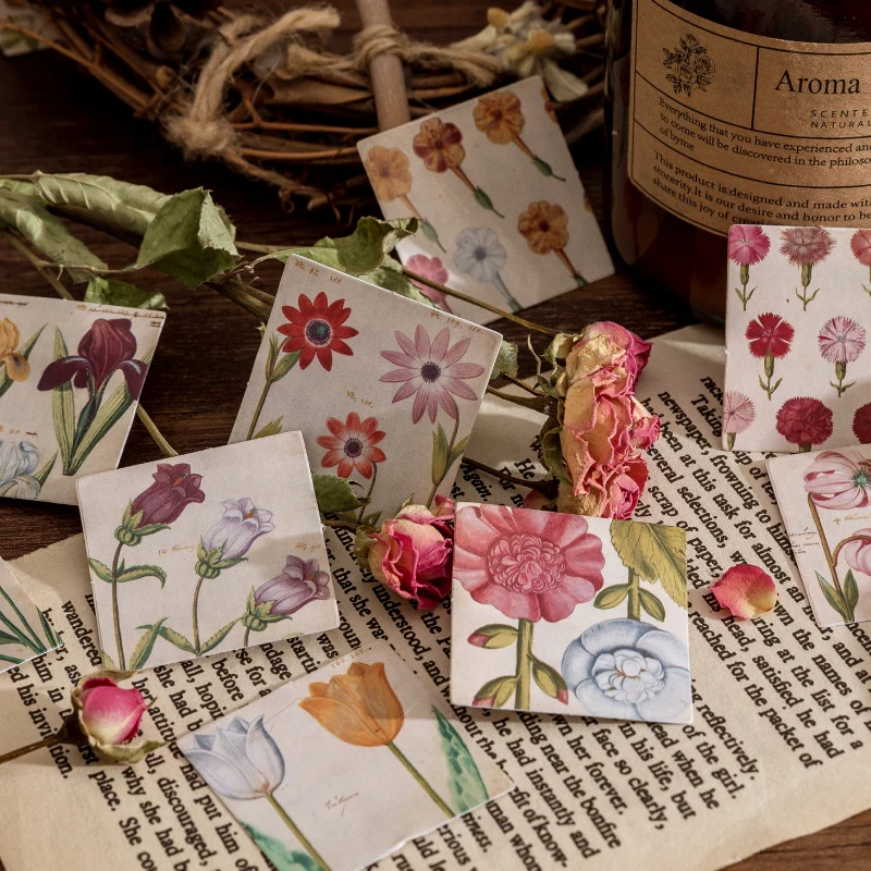

30pack Sticker Adhesive Label Scrapbook Cute Retro Stamp Decoration Gift DIY Handmade Handbook Diary Album Wholesale Box