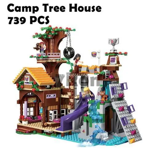 

Compatible with Lego Friends 41122 Adventure Camp Tree House 41122 Emma Mia Figure Model BuildingToy hobbies For Children