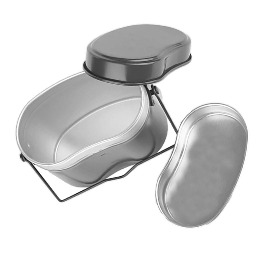 Lightweight Outdoor Lunch Box Army Soldier Set Mess Kit Canteen Kettle Pot Food Cup Bowl