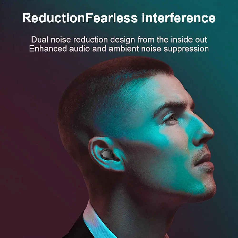 TWS Bluetooth 5,0 наушники Bluetooth наушники Hi-Fi стерео беспроводные наушники водонепроницаемые с микрофоном спортивные наушники