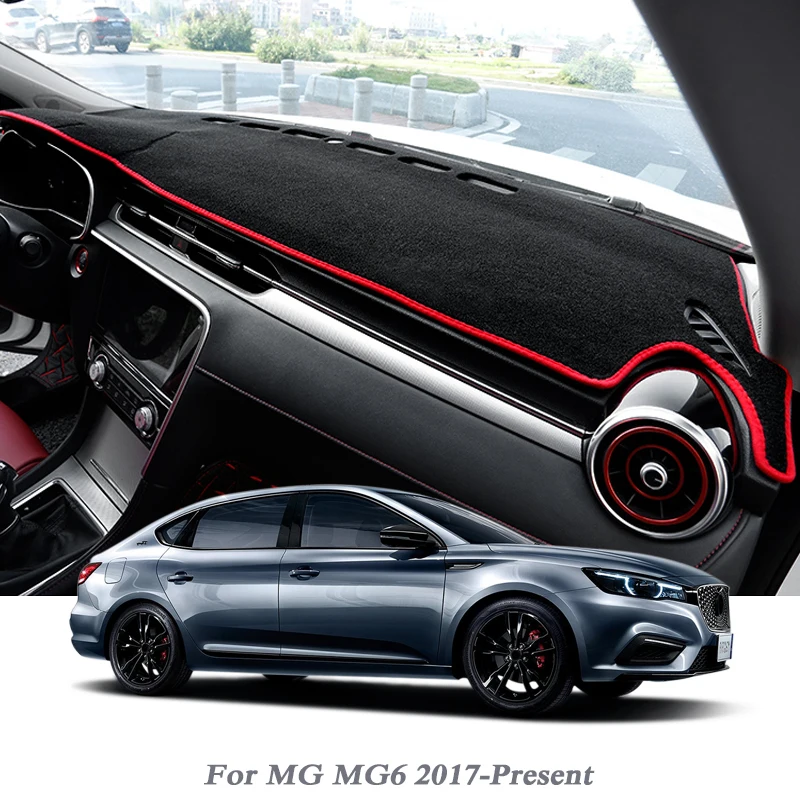 

Car Styling Dashboard Avoid Light Pad Instrument Platform Cover Mat Rose For MG MG6 2017-Present LHD&RHD Internal Anti-Dust Mat