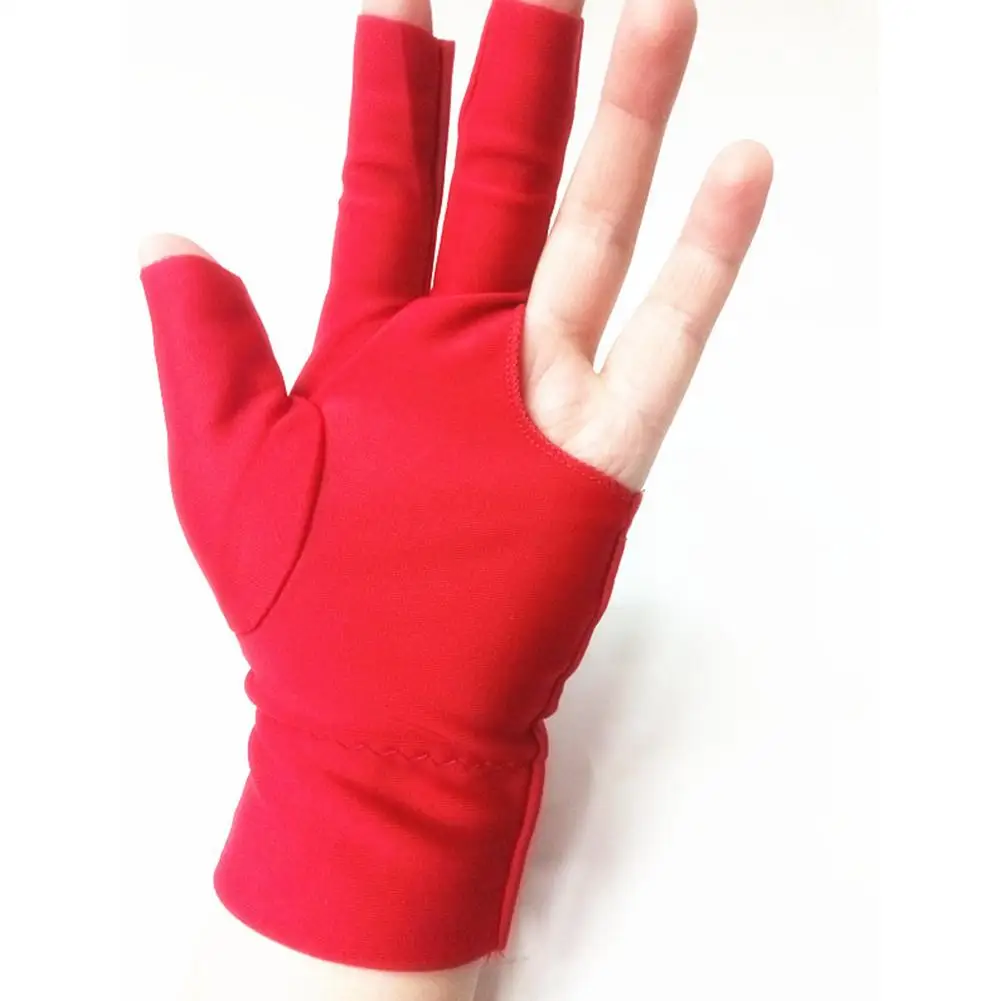 Бильярд три пальца перчатки снукер бильярдные перчатки вышивка биллард перчатки левая рука три пальца гладкие бильярдные аксессуары