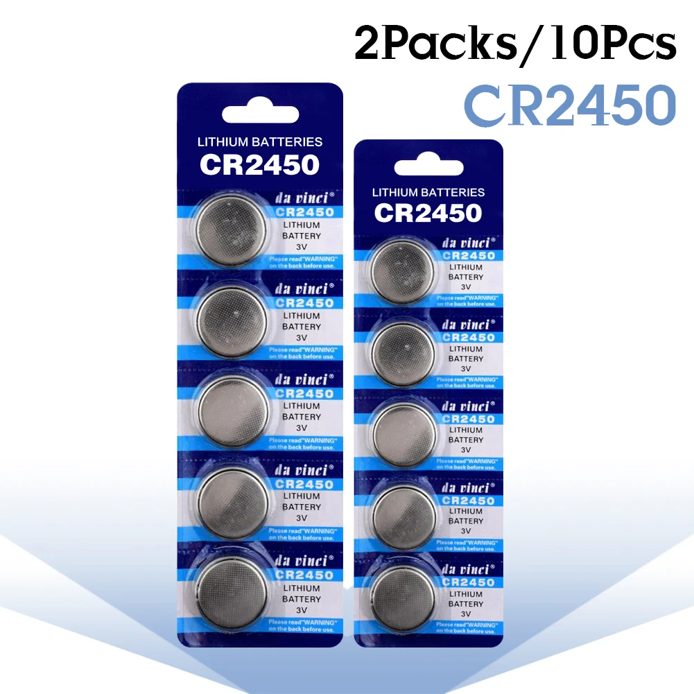 YCDC 10 шт. CR2450 литиевая батарея DL2450 BR2450 LM2450 5029LC KCR2450 сменные одноразовые батареи для