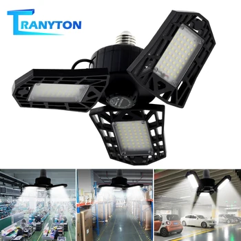 

Industrial LED Garage Light E27 Deformable Ceiling Light for Warehouse Workshop Folding Adjustable Lamp AC85-265V