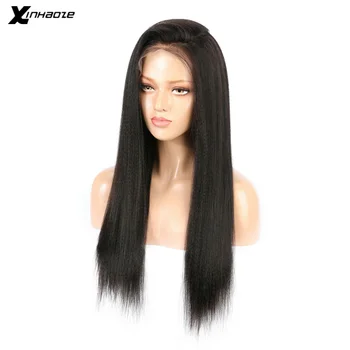 

Xinhaoze Full Lace Human Hair Wigs With Baby Hair Pre Plucked Brazilian Remy Hair Yaki Straight Pre Plucked