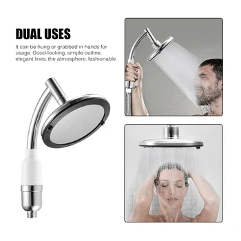

1PC 320g Pressurized Nozzle Shower Head ABS Bathroom Accessories High Pressure Water Saving Rainfall Chrome Shower Head