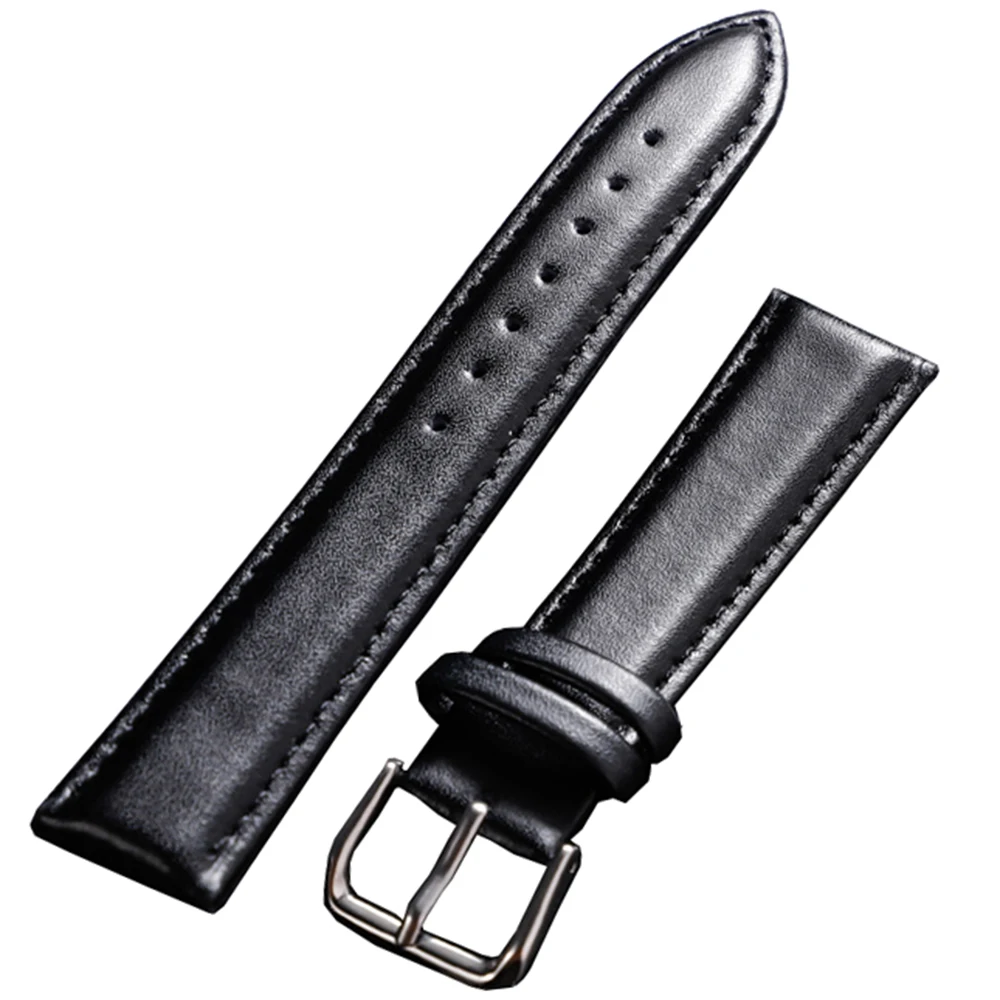 

Quick Release Leather Watch Bands Deployment with Buckle Replacement Watch Strap for Men & Women 8 colours WB160