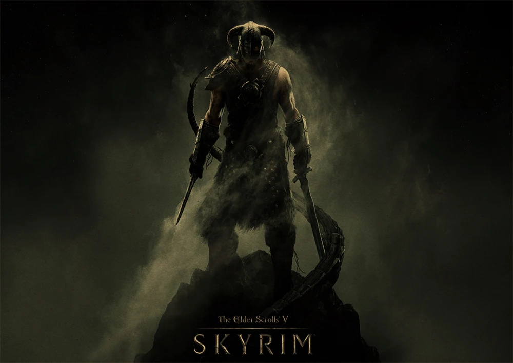 Старый свиток V Skyrim Классическая игра крафт-бумага плакат стикер стены Бар Кафе гостиная столовая украшение стикер стены