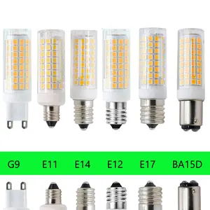 Mini 102 LEDs Corn Bulbs BA15D E11 E12 E14 E17 G4 G9 LEDs Lights 9W Replace 80W Halogen Lamps AC 220V 110V for Home House White