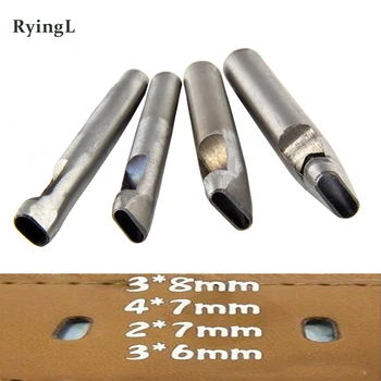 

3*8mm 4*7mm 2*7mm 3*6mm flat Oval Shape Hole Punch Cutter Belt Watch Band Gasket Hollow Leather Diy Tool