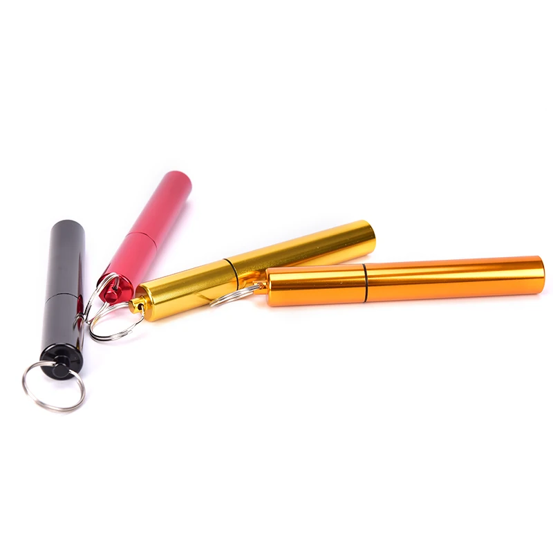 Portable Stainless Steel Telescopic Drinking Straw For Travel Reusable Collapsible Metal Drinking Straw With Case And Brush