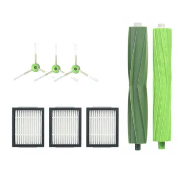 

For iRobot Roomba i7 E5 E6 Vacuum Cleaner HEPA Filters Green Side Roller Brushes