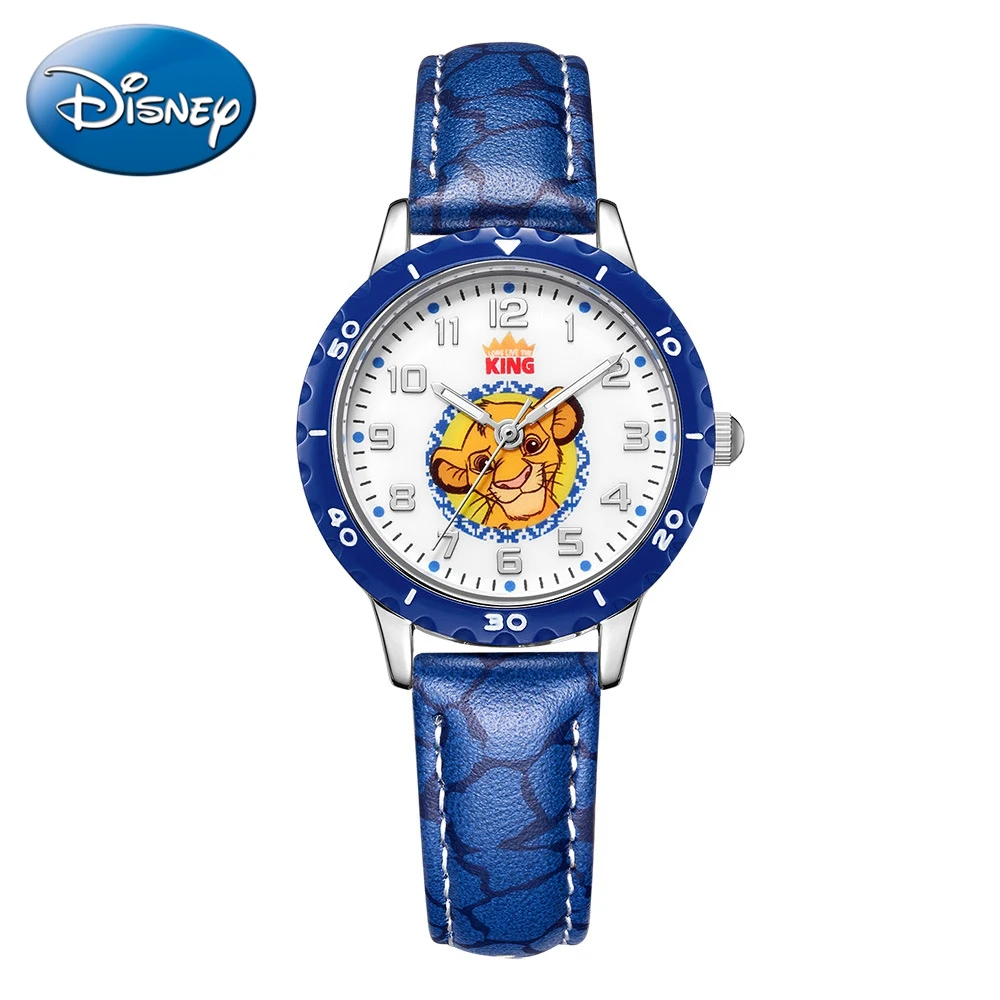 Little Simba Lion King Children's Quartz Watch PU Band Waterproof Fashion Casual Blue Kid Disney Cartoon Watches Gift Kol Saati