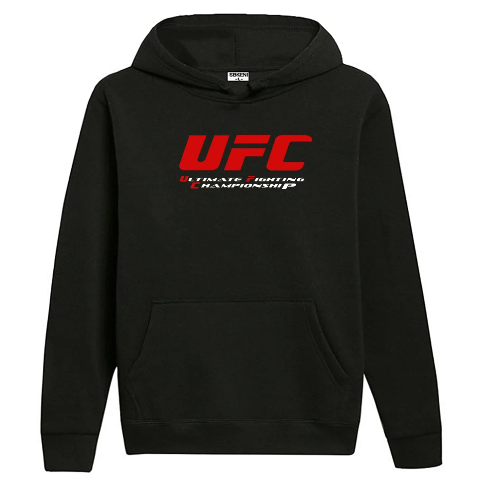 

New 2019 Autumn Winter Brand Mens Hoodies Sweatshirts Men High Quality UFC Letter Printing Long Sleeve Fashion Male Hoodies